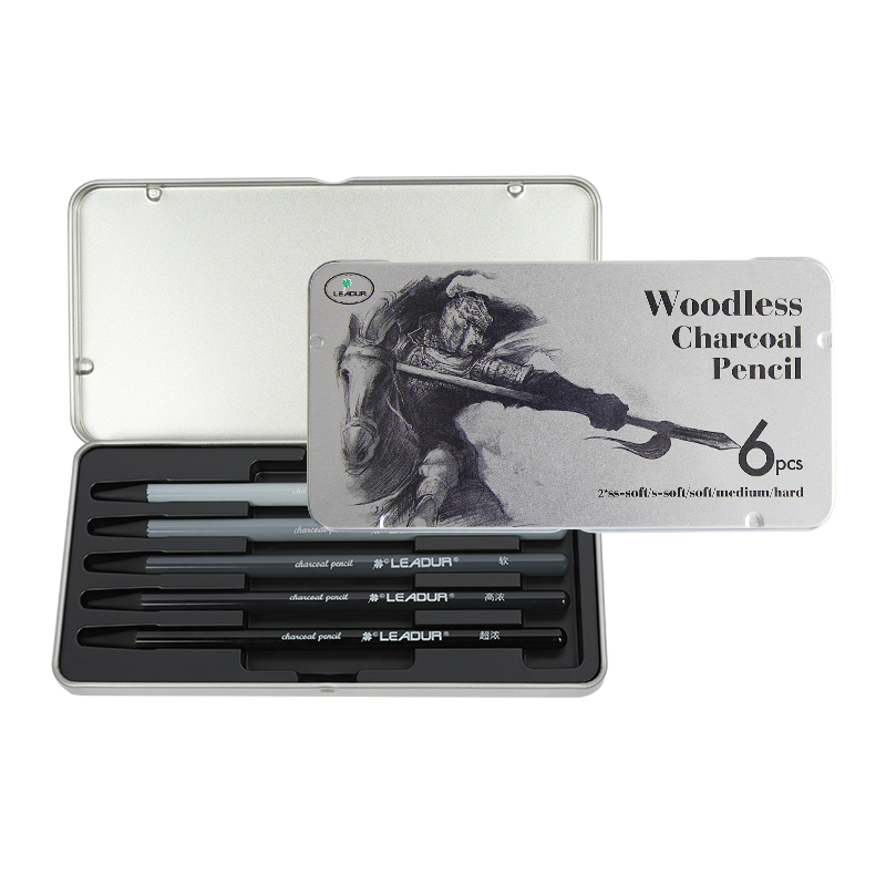 Woodless Charcoal Pencil Set